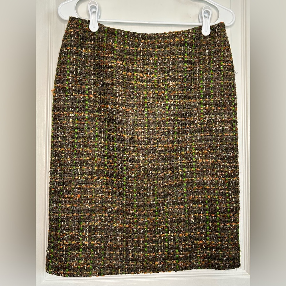Talbots Skirt NWT 6p Multicolor Confetti Tweed Dark Academia Old Money Luxury